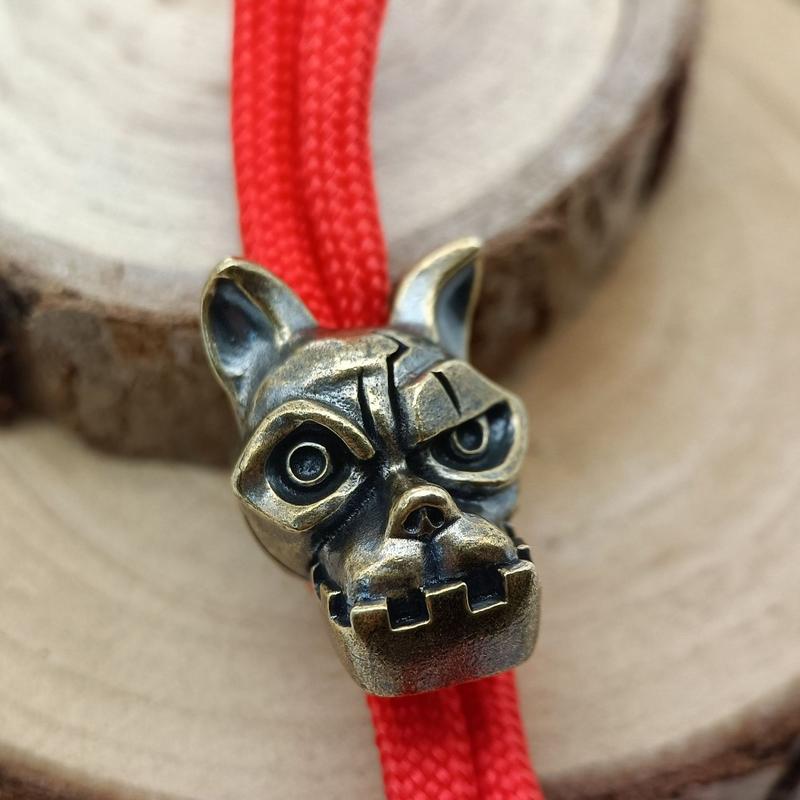 Bulldog Head Brass Knife Bead  - огляд і ціна Edc Carry Knife
